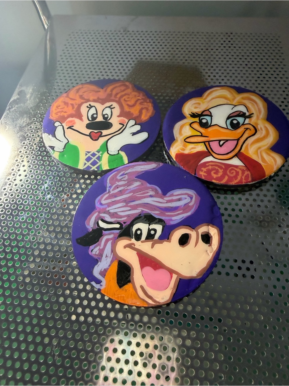 Disney Purple Cartoon Character Plaque Set